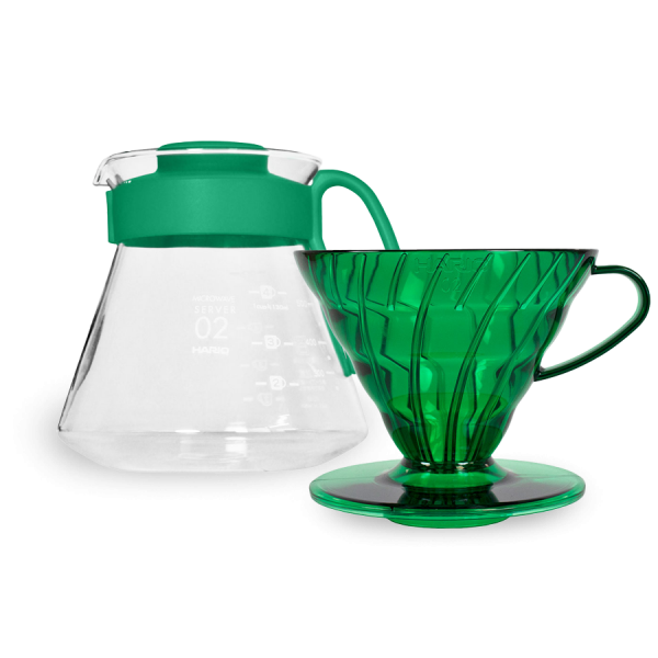 V60 Dripper & Server set 02 groen
