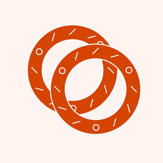 illustratie van twee maalschijven voor koffie